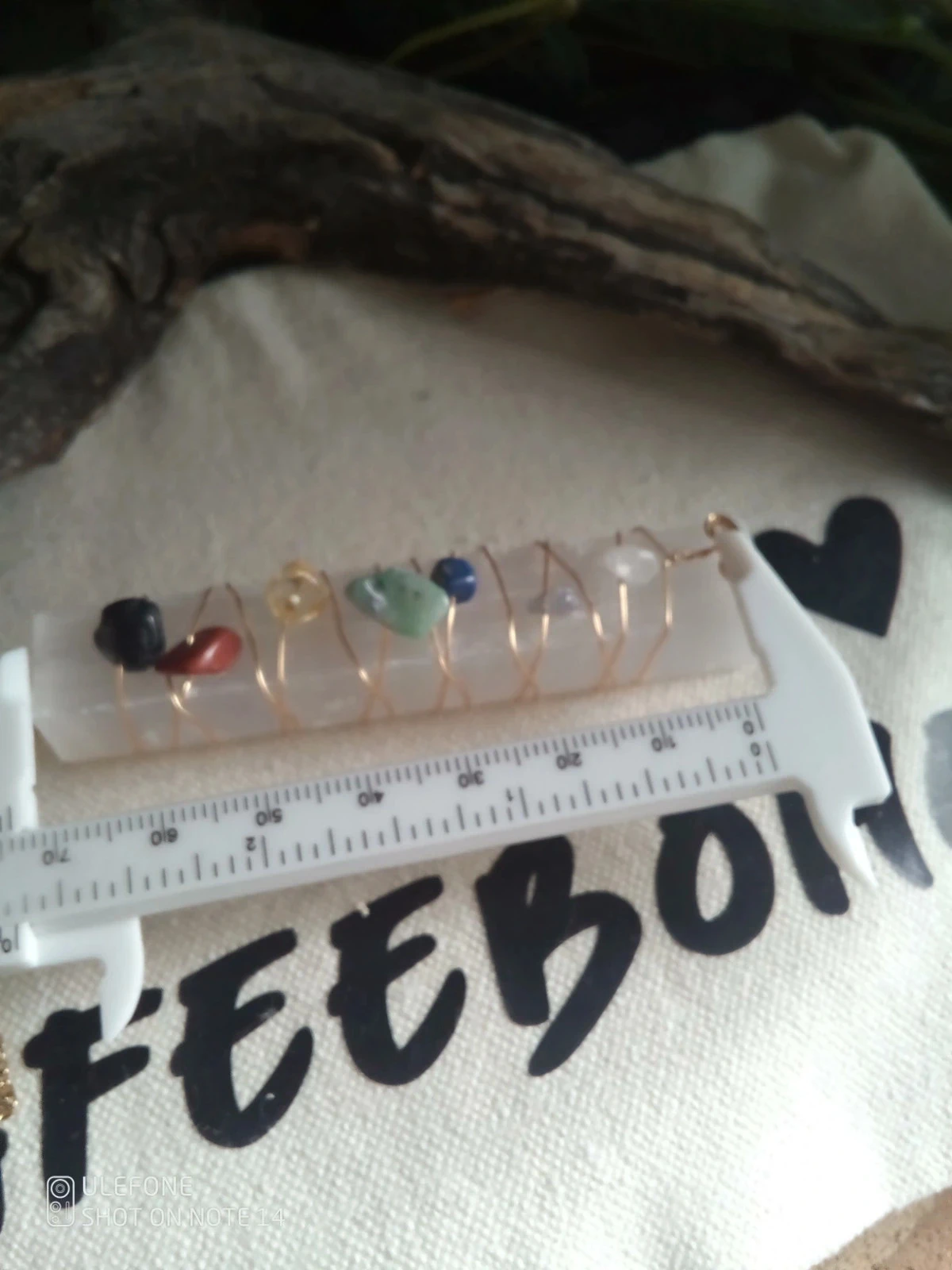 Collier pierre de sélénite et pierres naturelles des 7 chakras – photo 2